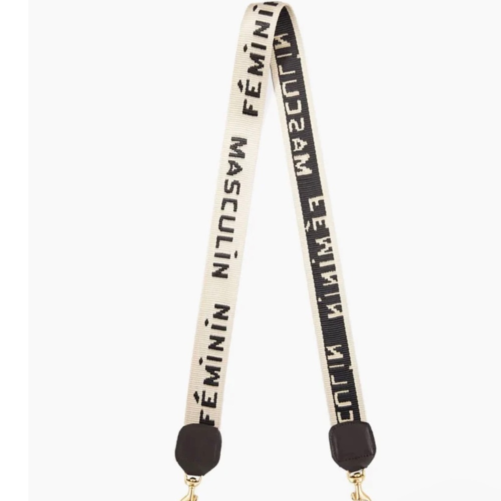 CLARE V.
Crossbody Strap - Masculin Feminin in Cream/Black